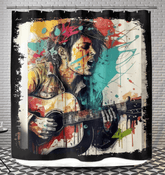Guitar Speaks, I Listen Shower Curtain - Beyond T-shirts